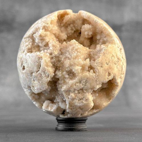 Geen minimumprijs - Prachtig paar witte Druzy Kristalbol en, Antiek en Kunst, Kunst | Designobjecten