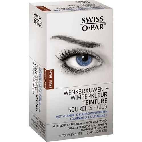 Swiss O-Par wenkbrauwen + wimperkleur bruin, Sieraden, Tassen en Uiterlijk, Uiterlijk | Cosmetica en Make-up, Verzenden