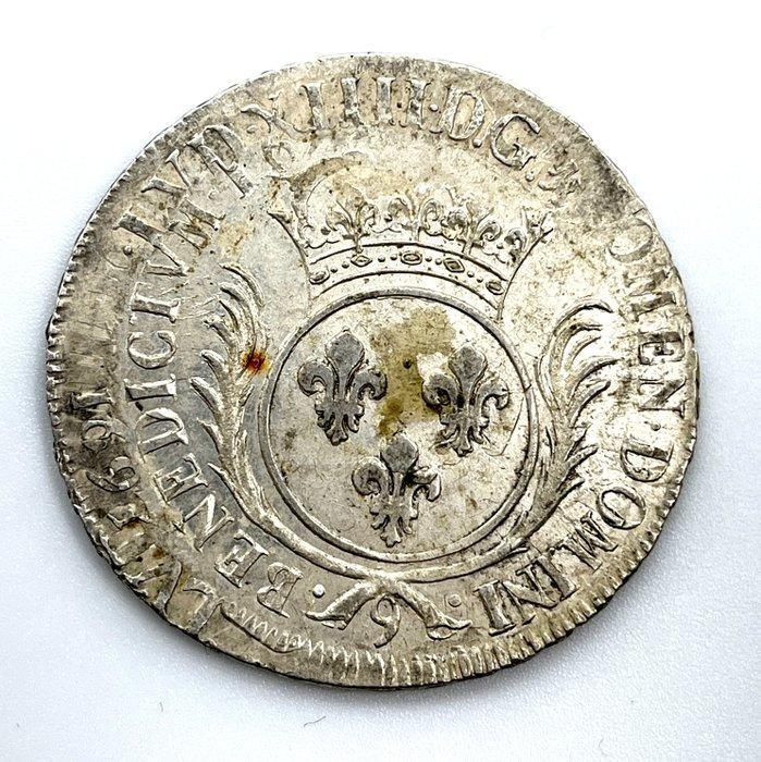 Frankrijk. Louis XIV (1643-1715). Écu aux palmes, Rennes, Postzegels en Munten, Munten | Europa | Euromunten