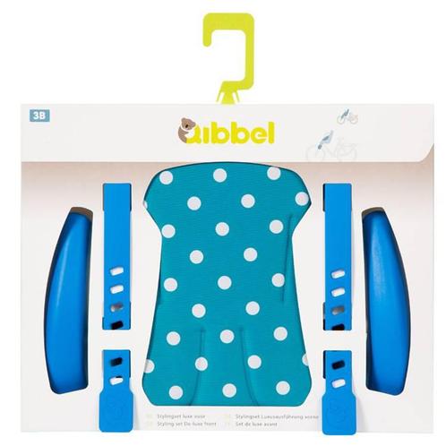 Qibbel stylingset v Polka Dot blue, Fietsen en Brommers, Fietsaccessoires | Fietsstoeltjes, Nieuw