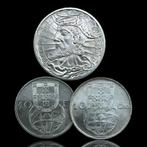 Portugal. Lote 3 Moedas Prata - 50 Escudos (Vasco da Gama) +