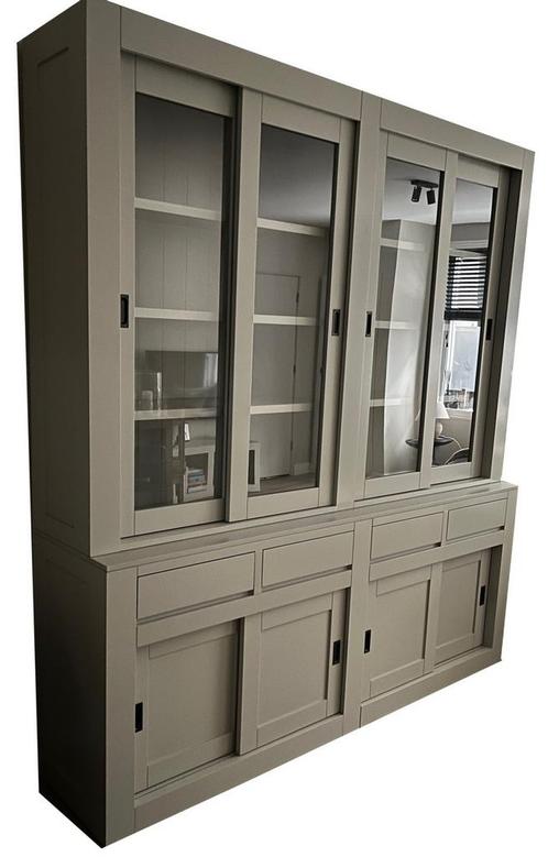 Buffetkast telegrijs Volkel soft close 220 x 240cm, Huis en Inrichting, Kasten | Buffetkasten, Ophalen of Verzenden