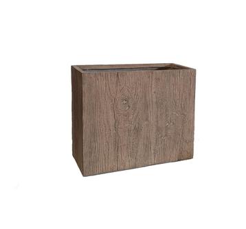 Plantenbak Fiberclay 60x30x50 cm Houtstructuur beschikbaar voor biedingen