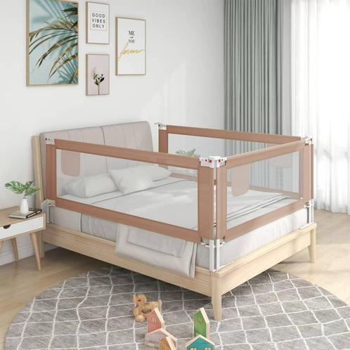 vidaXL Bedhekje peuter 150x25 cm stof taupe, Kinderen en Baby's, Traphekjes, Nieuw, Verzenden