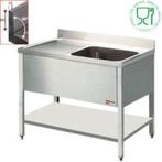 Spoeltafel met bodemschap, demontabel, 120x70x90 cm,, Zakelijke goederen, Horeca | Keukenapparatuur, Verzenden, Nieuw in verpakking