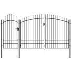 vidaXL Poort 2,45x4 m staal zwart, Verzenden, Nieuw