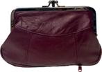 Dames Knip Beurs Leer Bordeaux rood, Sieraden, Tassen en Uiterlijk, Portemonnees, Nieuw, Overige kleuren, Overige merken, Leer
