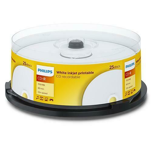 Philips | CD-R | 700 MB | Inkjet Printable | 25 stuks, Computers en Software, Beschrijfbare discs, Nieuw, Verzenden