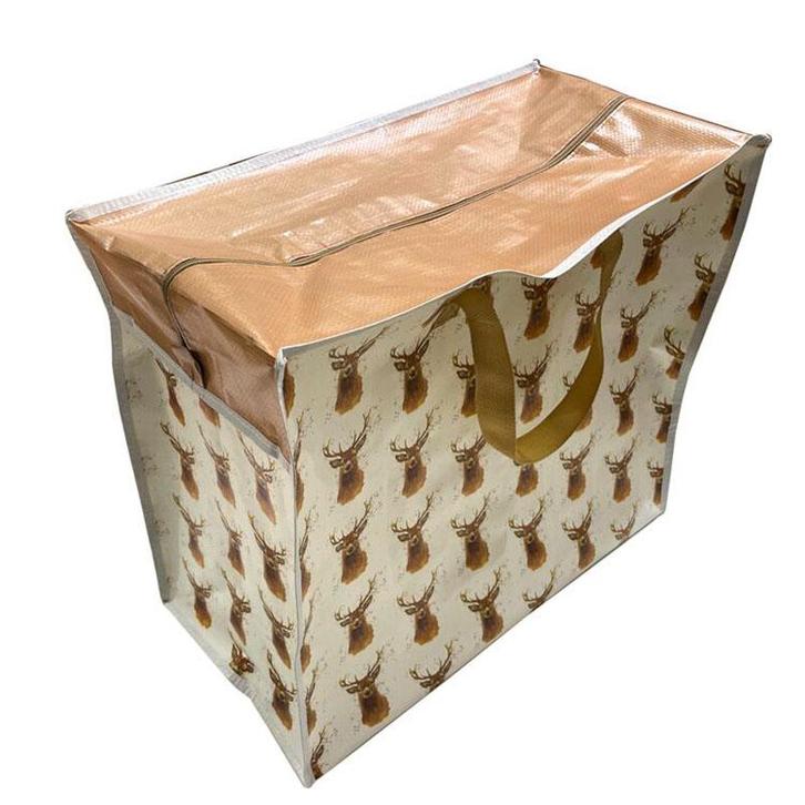 Grote Boodschappentas met rits/Waszak/Opbergtas - Wild Hert/, Sieraden, Tassen en Uiterlijk, Tassen | Damestassen, Nieuw, Ophalen of Verzenden