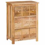 vidaXL Dressoir met lade Bruin 55 x 35 x 75 cm massief, Huis en Inrichting, Kasten | Dressoirs, Verzenden, Nieuw, Overige houtsoorten