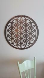 Cortenstaal wanddecoratie flower of life. Metalen wanddeco, Tuin en Terras, Nieuw, Ophalen of Verzenden