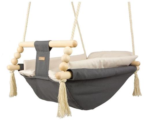 Babywiegschommel - max. 20 kg - grijs en beige, Kinderen en Baby's, Speelgoed | Buiten | Speeltoestellen, Nieuw, Ophalen of Verzenden