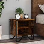 vidaXL Nachtkastjes 2 st 40x30x40 cm bewerkt hout gerookt, Huis en Inrichting, Slaapkamer | Nachtkastjes, Verzenden, Nieuw, Hout