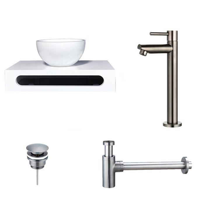Sani Royal Solid Surface Waskom Rond met Solid, Tuin en Terras, Waterpartijen en Fonteinen