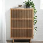 *WOONWINKEL* Wandkast Eiken Met Latjes, Huis en Inrichting, Kasten | Wandmeubels, Verzenden, Nieuw