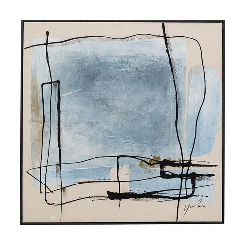 *WOONWINKEL* Kare Design Dust Blue Abstract Schilderij Beige, Huis en Inrichting, Woonaccessoires | Schilderijen, Tekeningen en Foto's