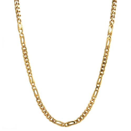 Gouden gourmet collier 50 cm 14 karaat, Sieraden, Tassen en Uiterlijk, Kettingen, Goud, Zo goed als nieuw, Goud, Verzenden