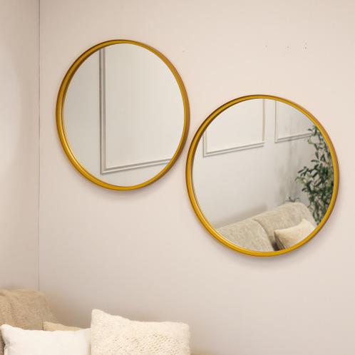 Afgekeurd account Ambitieus ≥ Ronde spiegel Stella set van twee goud Ø60 cm | SALE — Woonaccessoires |  Spiegels — Marktplaats