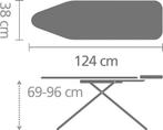 Brabantia Strijkplank B - met Strijkijzerhouder - 124 x 38, Huis en Inrichting, Verzenden, Zo goed als nieuw