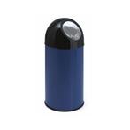 Afvalbak met pushdeksel 40 ltr - blauw/Zwart, Huis en Inrichting, Woonaccessoires | Prullenbakken, Verzenden, Nieuw