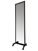 Zwart frame op wielen met spiegel - 500 x 2068 mm