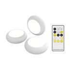 Calex Puck Light incl. Remote op Batterij - Set van 3, Nieuw