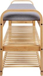 2dekans | Leitmotiv - Bankje - Arch Double Shelf - Bamboe -, Huis en Inrichting, Banken | Bankstellen, Ophalen of Verzenden, Zo goed als nieuw