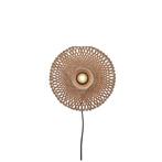 Good & Mojo Kalimantan Wandlamp, natuur - 30 cm (Wandlampen), Huis en Inrichting, Lampen | Wandlampen, Verzenden, Nieuw