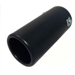 Zwart Uitlaatsierstuk Rond - passend 45-76 mm, Auto-onderdelen, Uitlaatsystemen, Nieuw, Verzenden