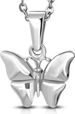 Amanto Ketting Bonne - 316L Staal - Vlinder - 15x17mm - 45cm, Sieraden, Tassen en Uiterlijk, Kettingen, Verzenden, Nieuw