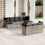 vidaXL 10-delige Loungeset met kussens poly rattan, Tuin en Terras, Tuinsets en Loungesets, Verzenden, Nieuw, Rotan, Loungeset