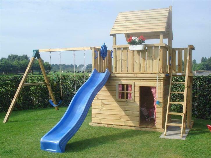 Houten Speeltoestel Speelhuis Tuinhout Neerkant, Kinderen en Baby's, Speelgoed | Buiten | Speeltoestellen, Nieuw, Aanbouwonderdeel