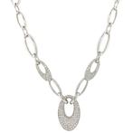 Witgouden choker met diamant 47 cm 14 karaat* nieuw, Met hanger, Verzenden, Wit, Zo goed als nieuw