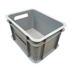 Stapelbak 395x295x220 mm, PP, grijs, gebruikt, Ophalen of Verzenden, Gebruikt, Bak of Kist