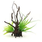 Kunstplant op hout / Aquarium decoratie As-213, Dieren en Toebehoren, Vissen | Aquaria en Toebehoren, Verzenden, Nieuw