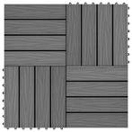 vidaXL Terrastegels diep reliëf 30x30 cm 1 m² HKC grijs 11, Verzenden, Nieuw