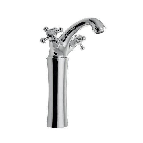 Wastafelmengkraan Sapho Antea 2-knop Gebogen Hoog 24.5 cm, Doe-het-zelf en Verbouw, Sanitair, Kraan, Nieuw, Chroom, Ophalen of Verzenden