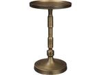 Veiling - Dutchbone Vinod Bijzettafel Rond 30 cm Goud, Huis en Inrichting, Tafels | Sidetables, Nieuw