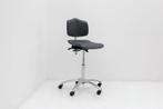 Werkstoel Mmax - grijs - 5-poots chroom, Huis en Inrichting, Stoelen, Ophalen of Verzenden, Gebruikt
