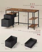 Bureau met Lades en Planken – 140 cm Werkblad Industrieel, Huis en Inrichting, Bureaus, Verzenden, Nieuw