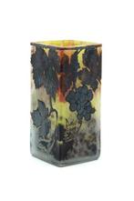 Daum - Vaas - Art Nouveau (ca. 1900) vierkante cameo-glas