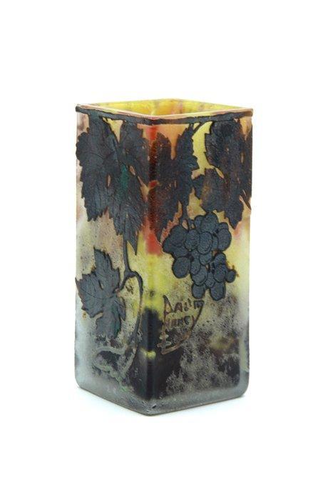 Daum - Vaas - Art Nouveau (ca. 1900) vierkante cameo-glas, Antiek en Kunst, Antiek | Glas en Kristal