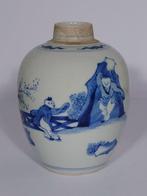 Blauw en wit vaasje - Porselein - China - Kangxi (1662-1722), Antiek en Kunst