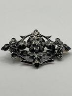 Zonder minimumprijs - Speld 18k goud en zilver Diamant