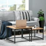 TRUUSK Industriële Salontafel Set - 2-delige Bijzettafels -, Huis en Inrichting, Verzenden, Nieuw