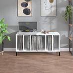 Platenkast 100x38x48 cm bewerkt hout wit (Interieur)
