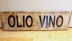 Uithangbord olie wijn - Reclamebord - Aluminium, Antiek en Kunst