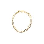 Gouden closed for ever armband | 19,5 cm (schakel), Sieraden, Tassen en Uiterlijk, Armbanden, Ophalen of Verzenden, Gebruikt, Overige kleuren
