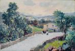 G. Fortini (XX) - Southern Italian Village Scene with