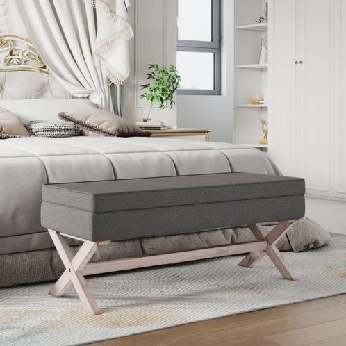 vidaXL Opbergkruk 110x45x49 cm stof donkergrijs, Huis en Inrichting, Banken | Voetenbanken en Poefen, Nieuw, Verzenden
